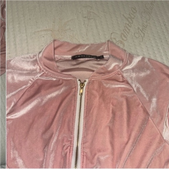 Pink Velvet Tracksuit Set - Picture 6 of 7